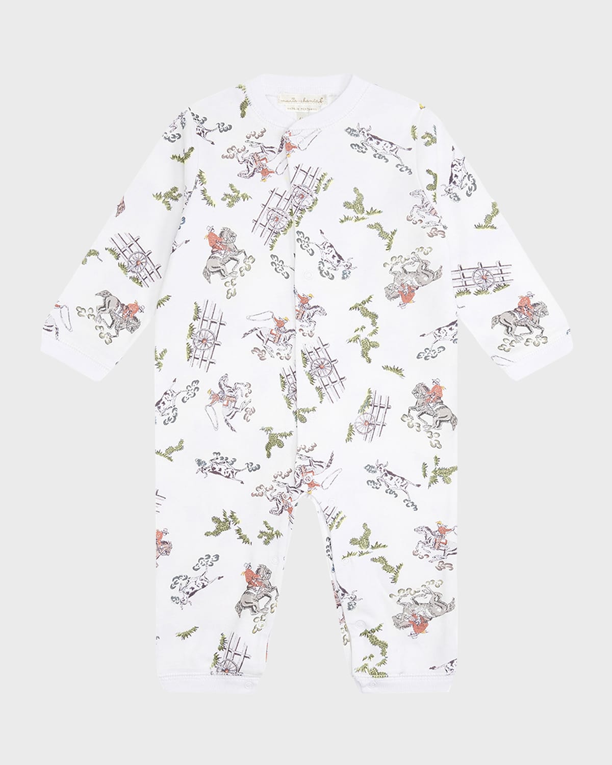 Marie Chantal Boy's Dalton Printed Coverall In Off White