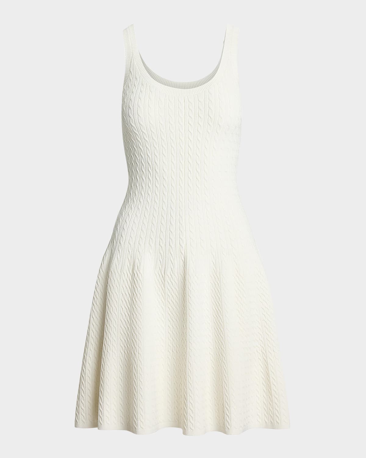 Polo Ralph Lauren Cable-knit Sleeveless Sweater Dress In Cream