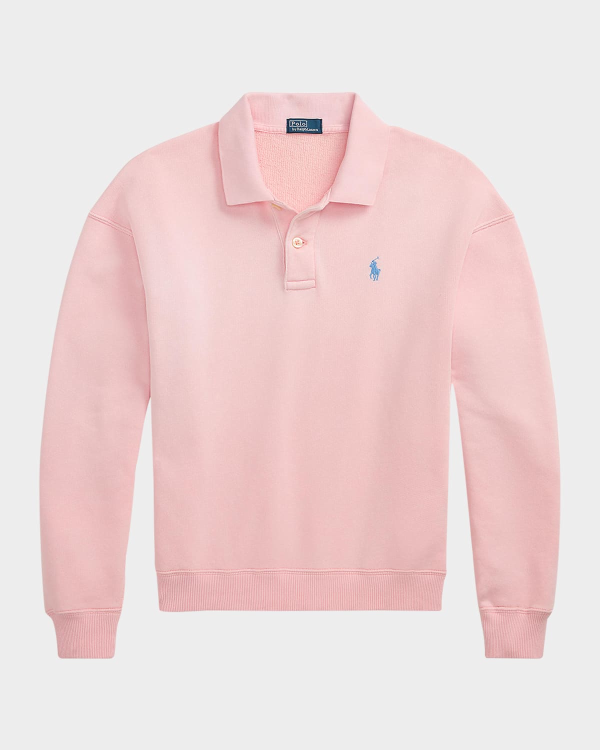 Lightweight Fleece Long-Sleeve Polo