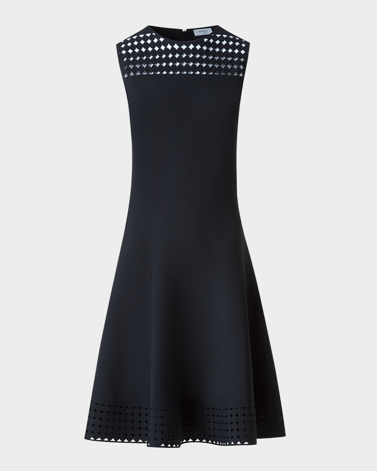 Dot Lace Sleeveless A-line Knit Dress