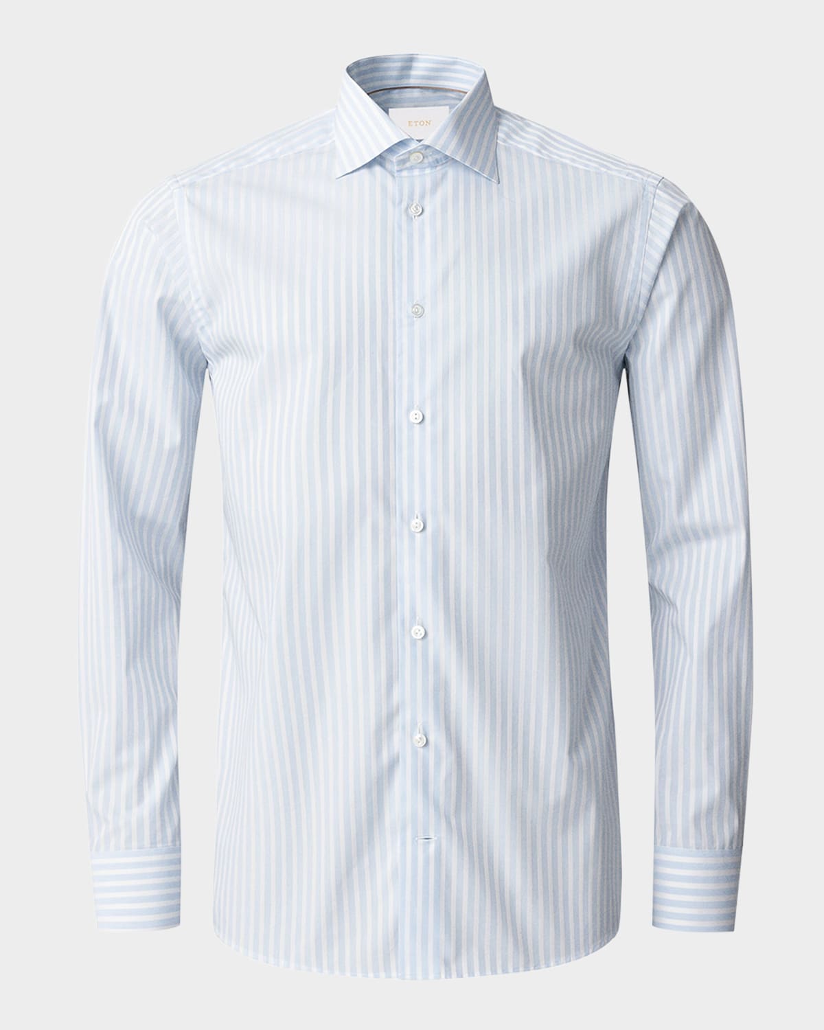 Men's Elevated Pique Bengal Stripe Slim-Fit Dress Shirt