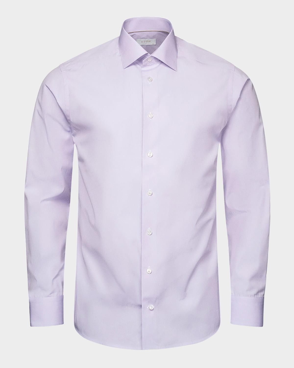 Eton Mens Light Purple Micro-print Slim-fit Cotton-poplin Shirt In Light Purple