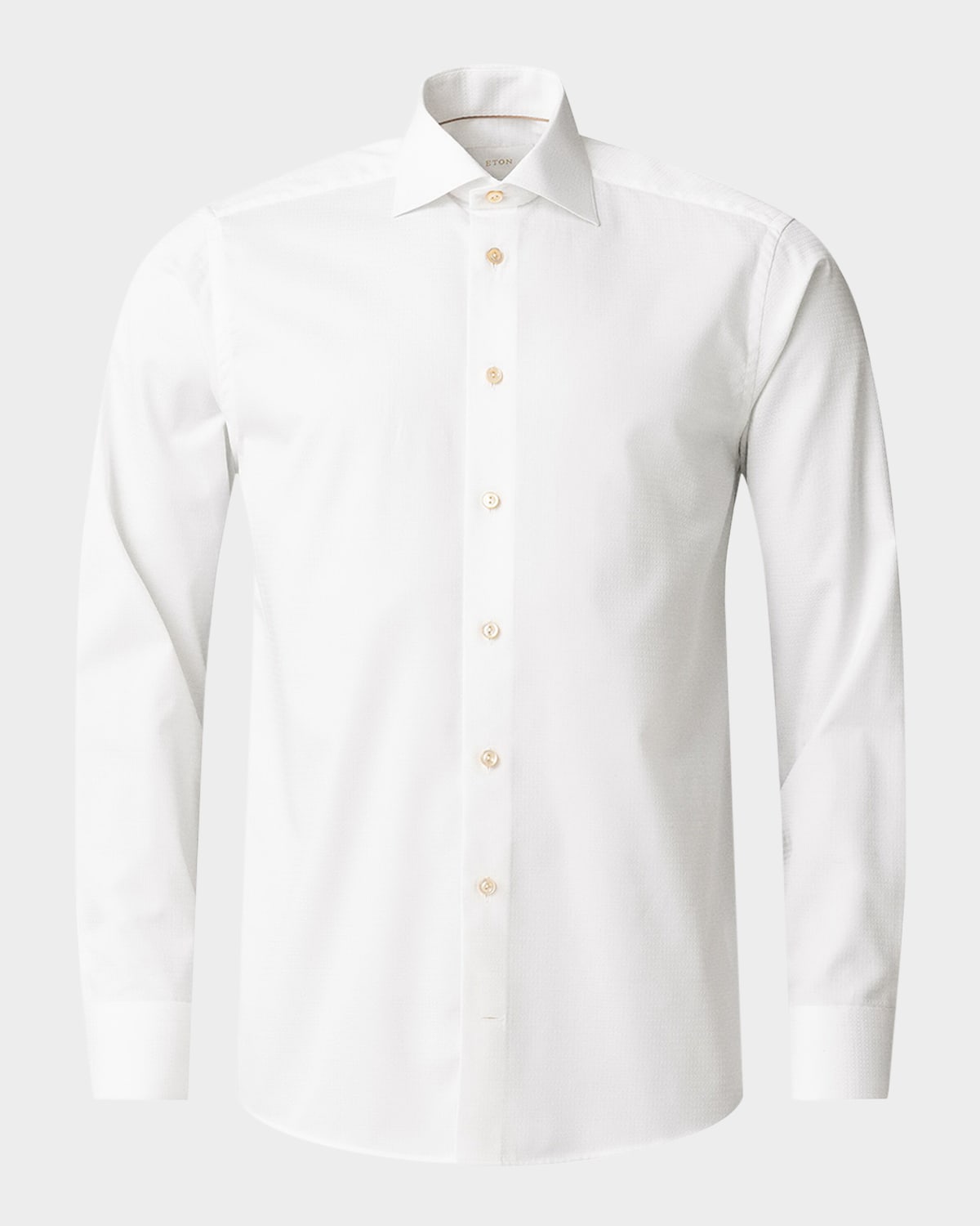 Men's Elevated Geometric Pique Slim-Fit Dress Shirt