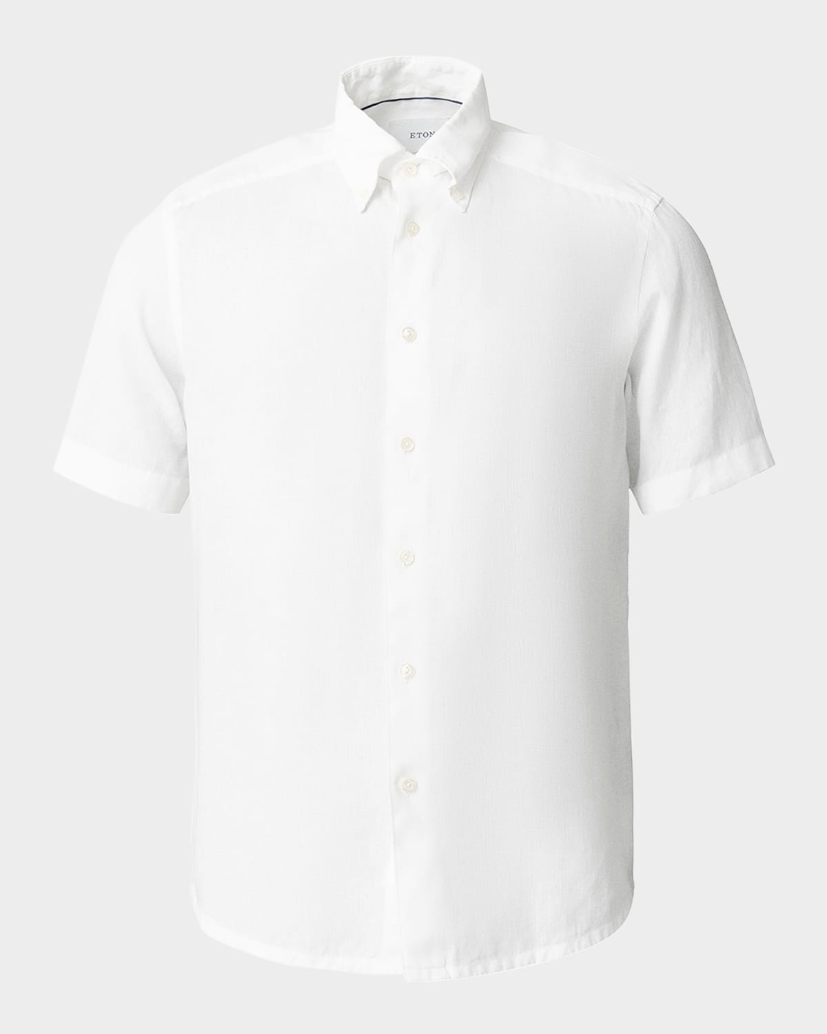 Eton Men's Signature Linen Contemporary Fit Short-sleeve Shirt In White