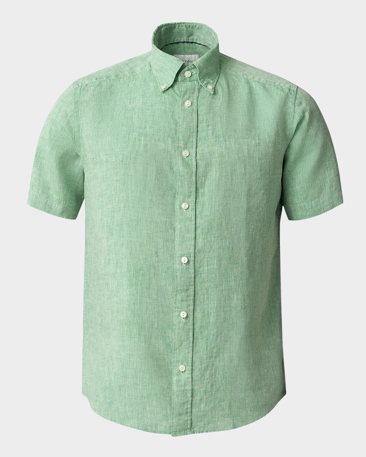 Eton Men's Signature Linen Contemporary Fit Short-sleeve Shirt