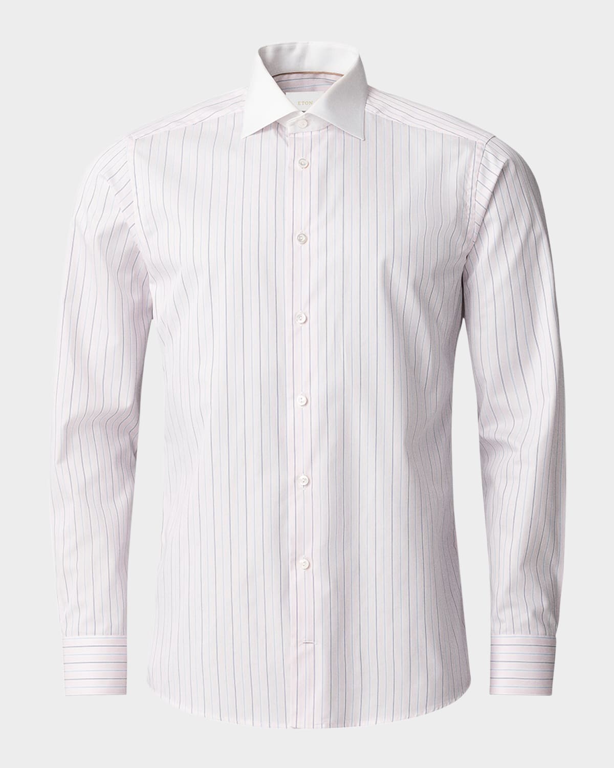 Men's Elevated Pique Stripe Contemporary-Fit Dress Shirt