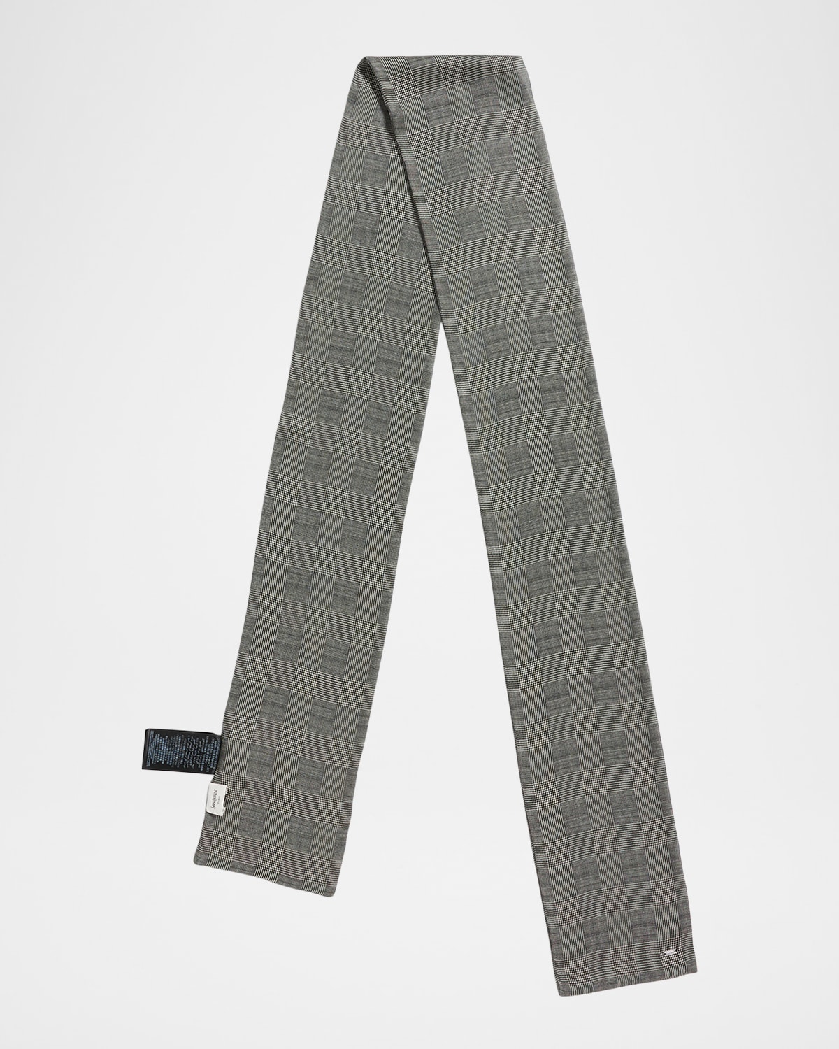Saint Laurent Men's Prince De Galles Silk Check Scarf