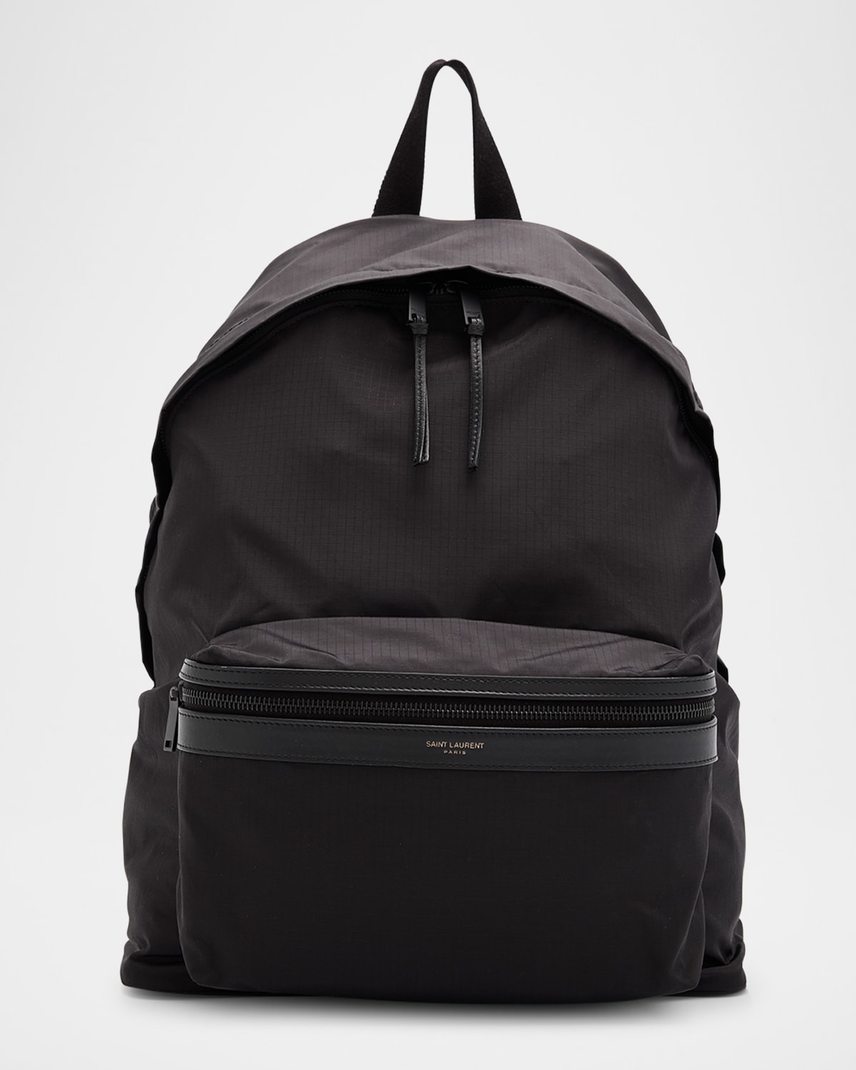 Men's City Nylon and Leather Backpack