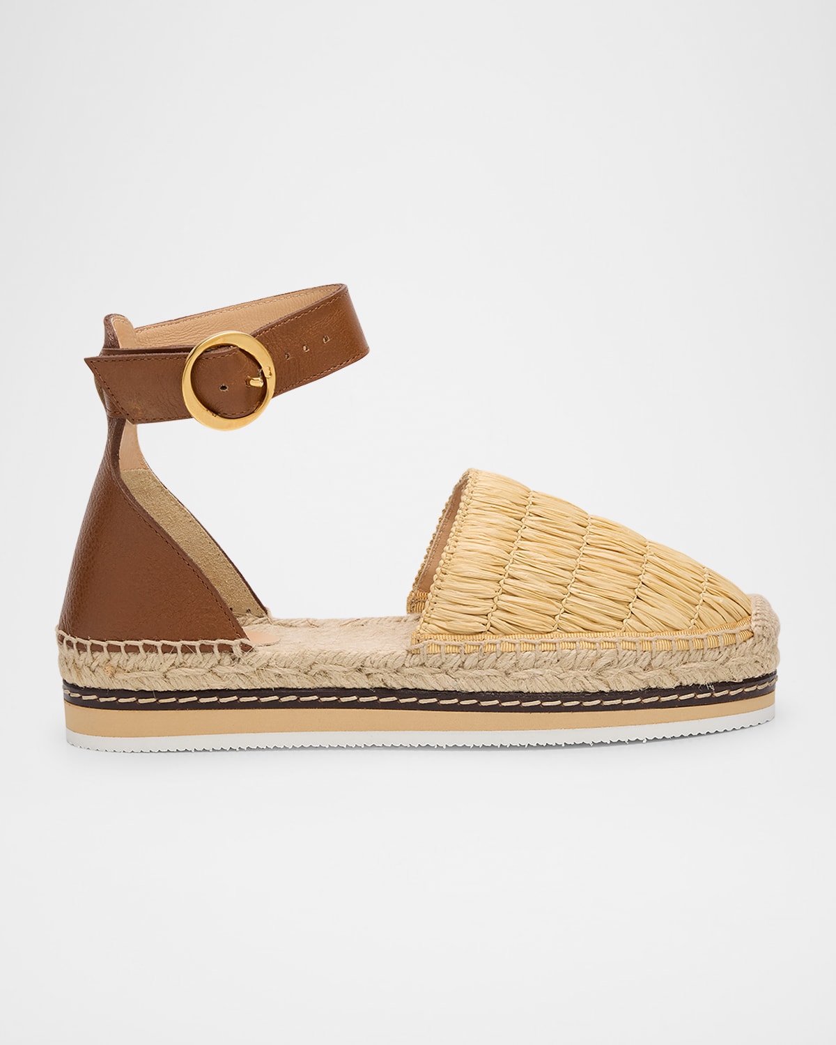 Lily Raffia and Leather Espadrilles