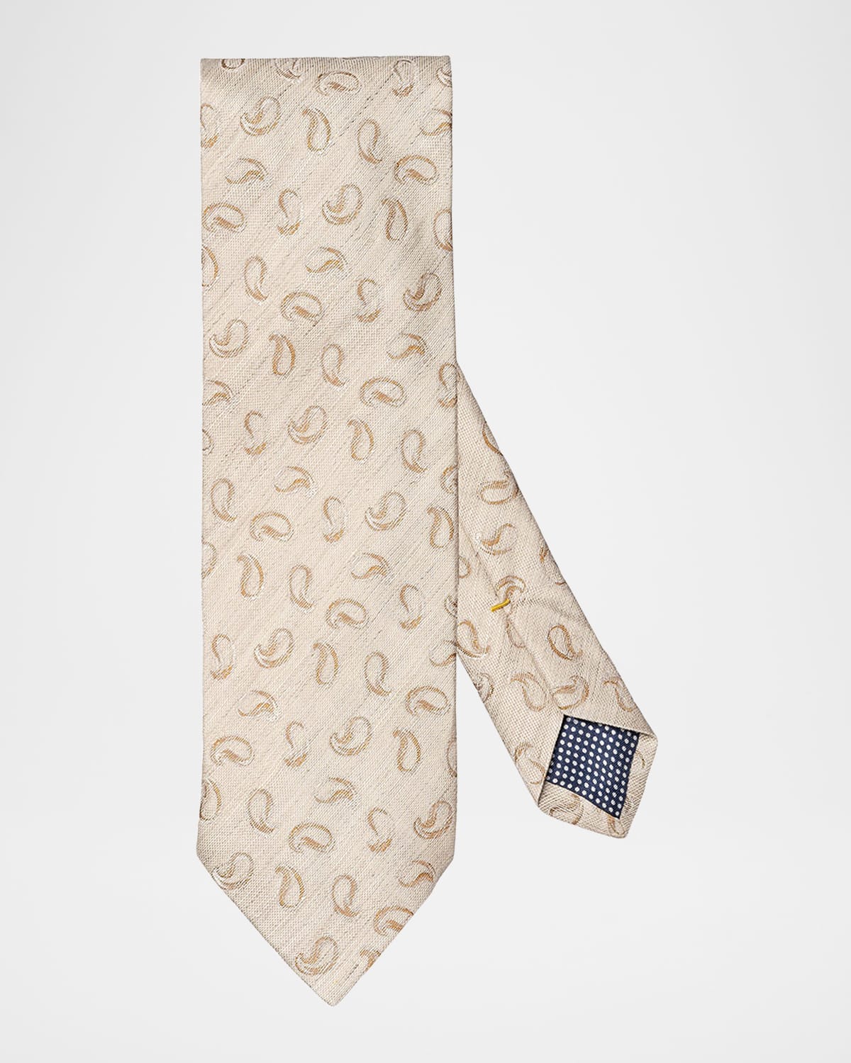 Men's Paisley Silk and Linen Tie