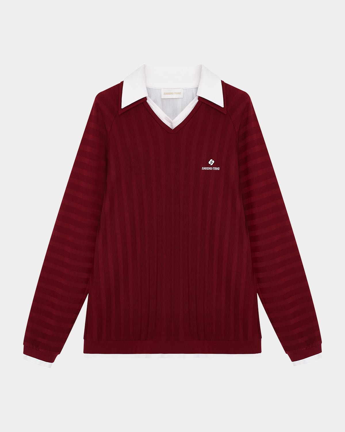 Shushu-tong Stripe Knit Long-sleeve Top