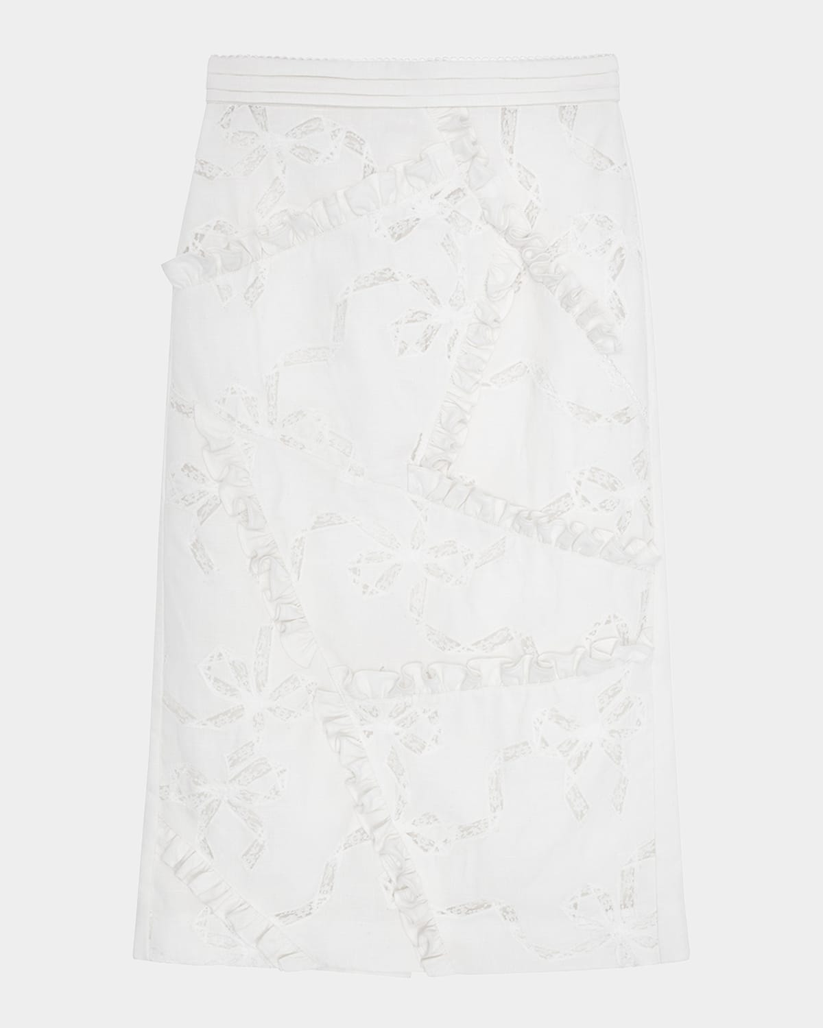 Lace Bow Patchwork Skirt