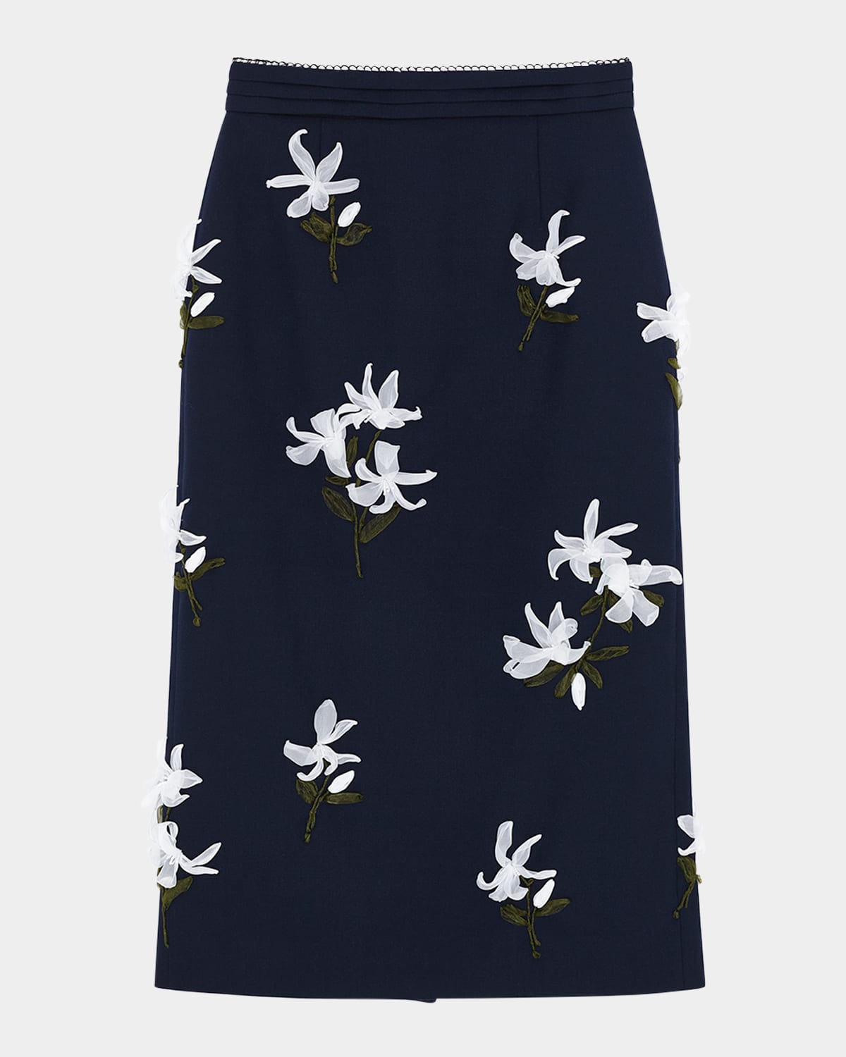 Embroidered Midi Skirt