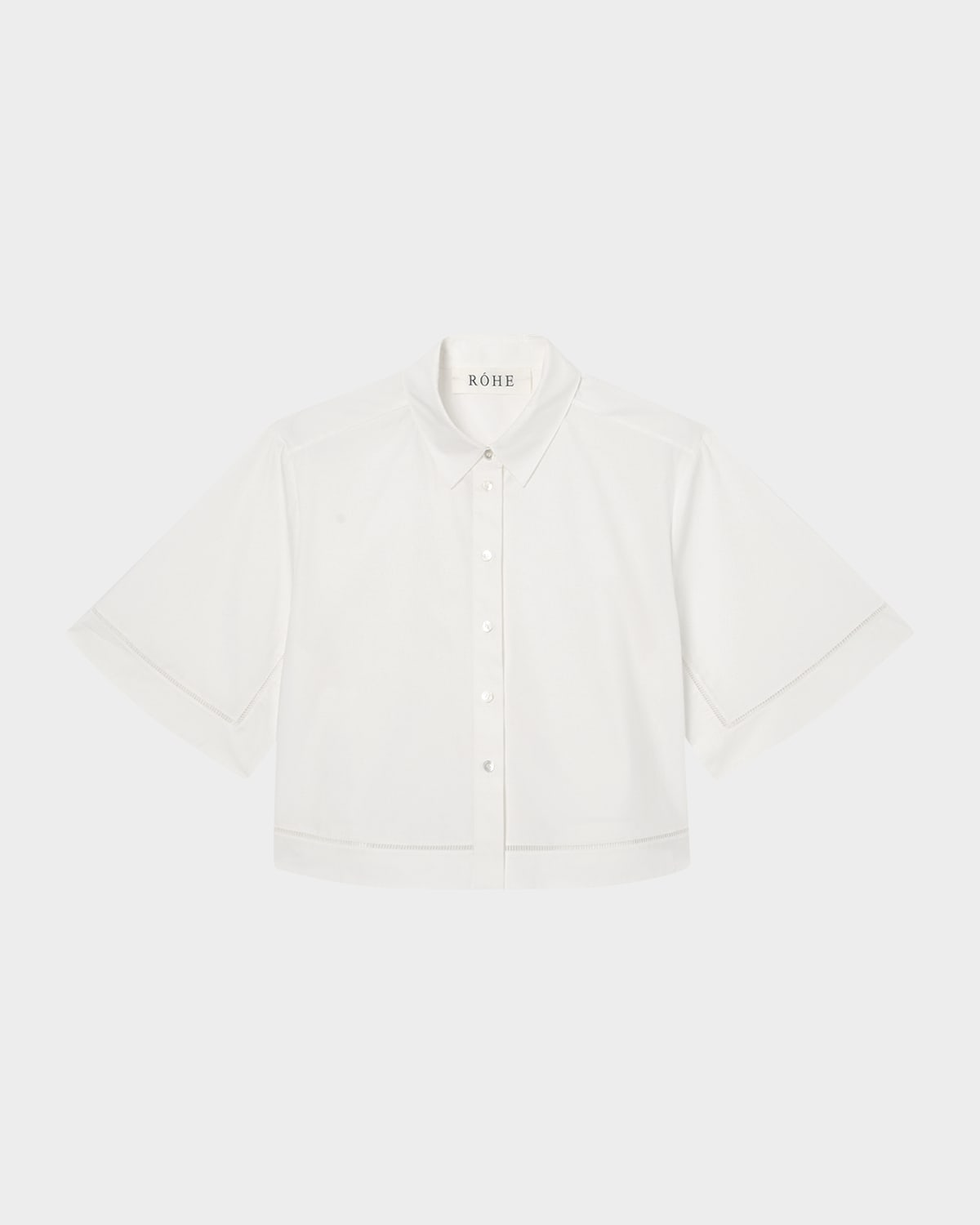 Shop Rohe Ladder Embroidered Poplin Shirt