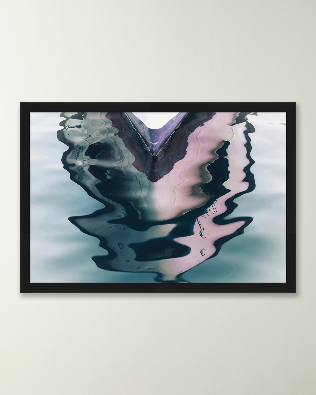 Wendover Art Group Wavy Reflections Framed Giclee In Grey/pink