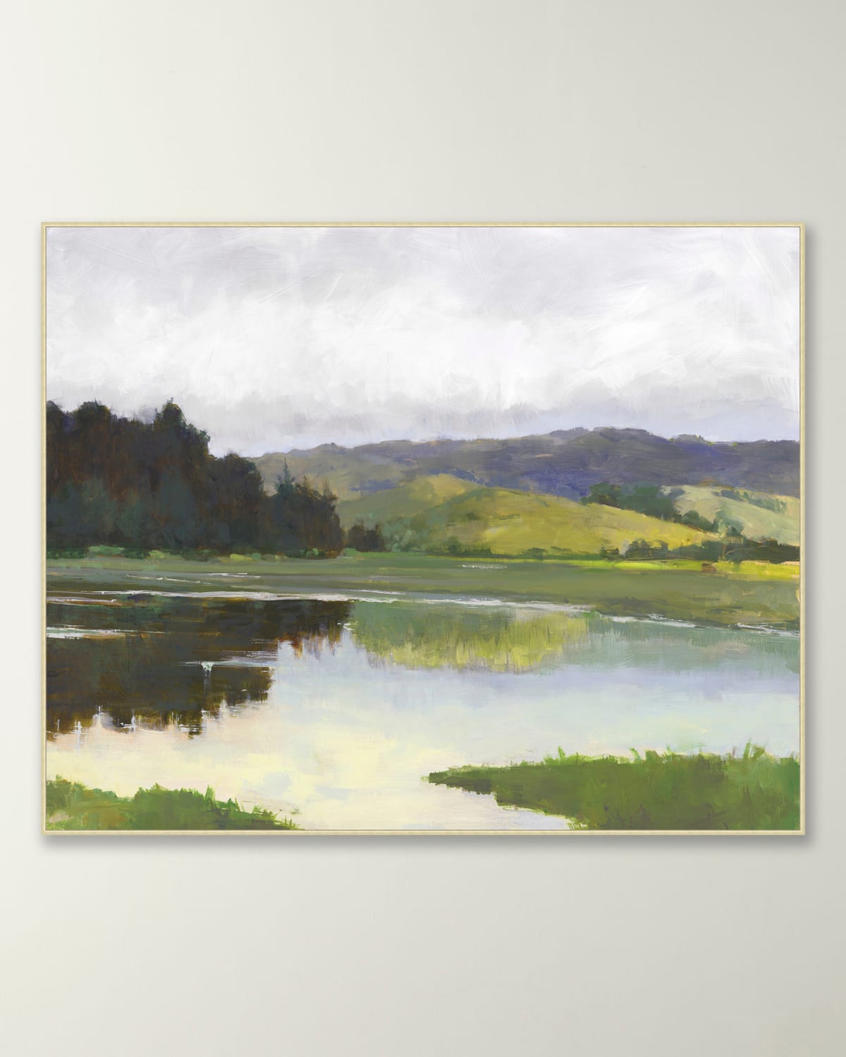 Wendover Art Group Nature's Mirror Framed Giclee In Green/blue