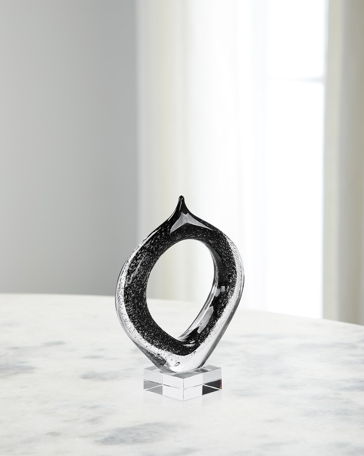 John-richard Collection Loop Sculpture, Medium In Black