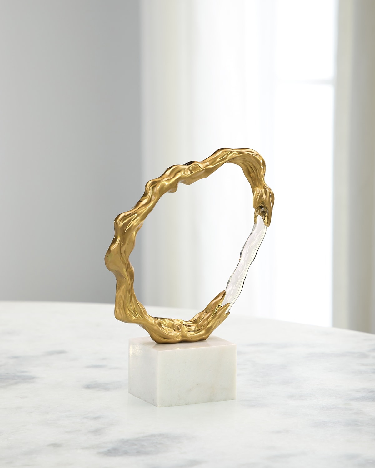 John-richard Collection Metallic Ice Sculpture, Small In Gold