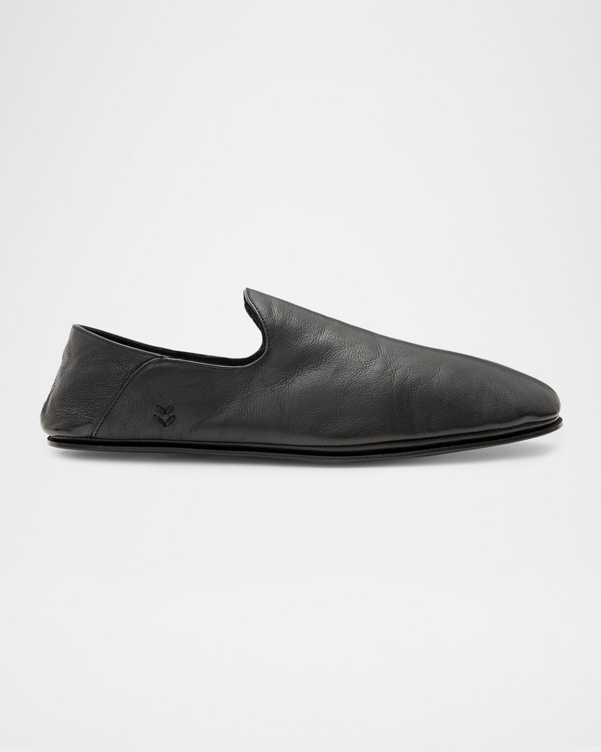 Men's Lodge Shearling-Lined Leather Moccasins