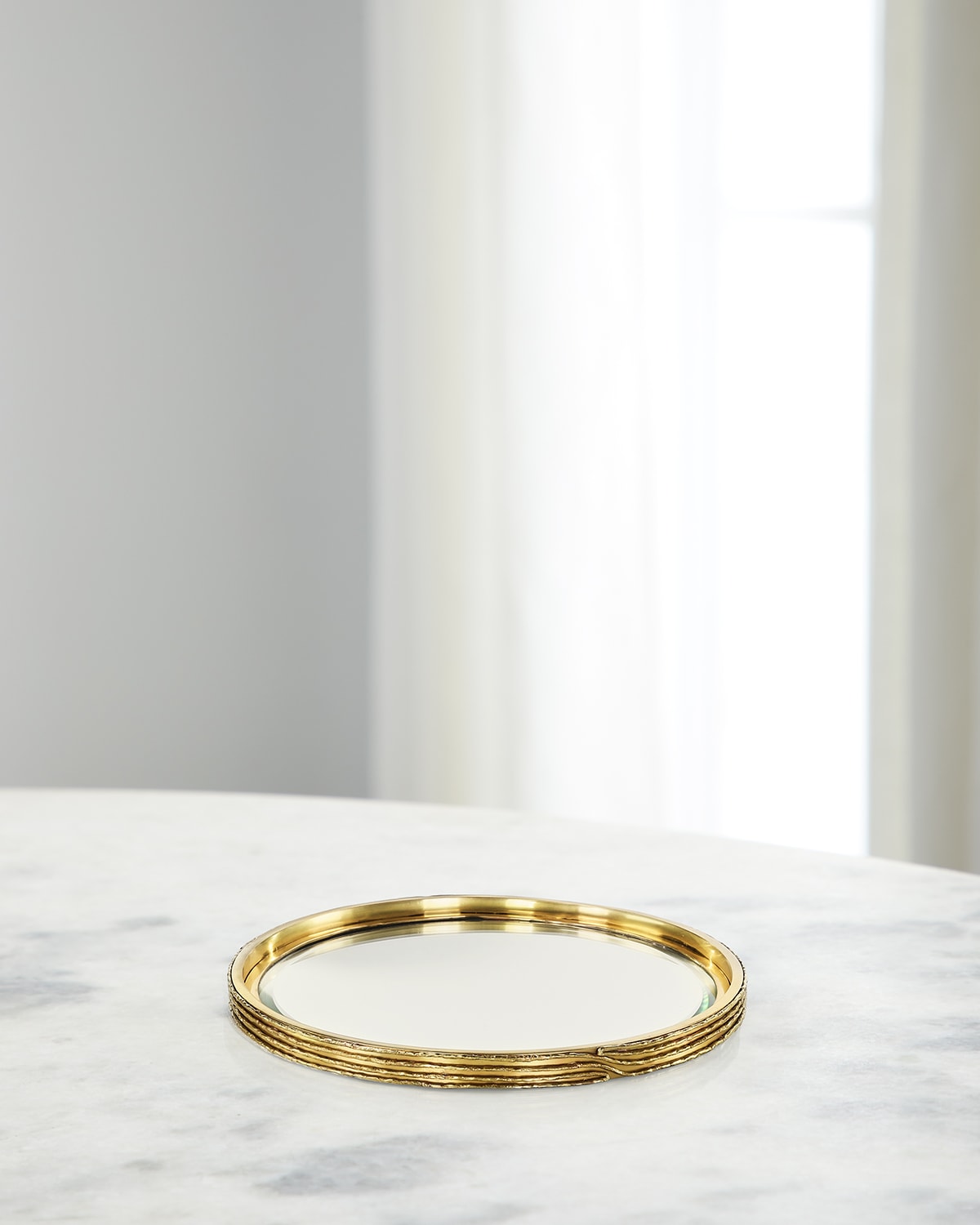 John-richard Collection Ringed Tray, Small In Brass