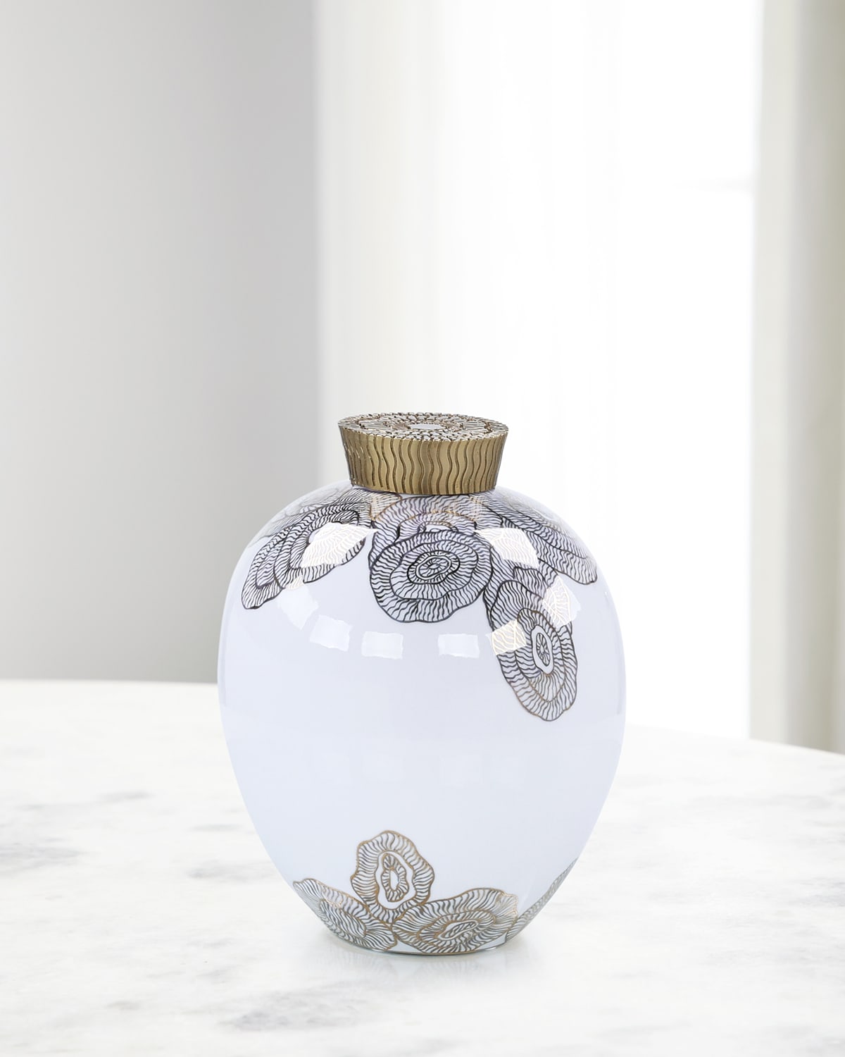 John-richard Collection Mithran Vase, Small In White