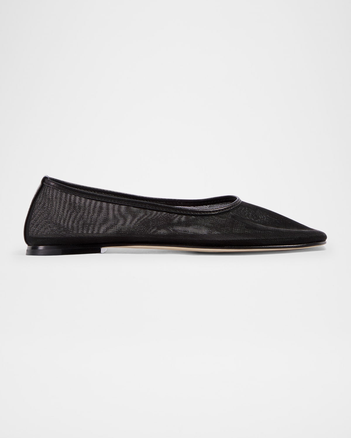 Shop Dear Frances Balla Mesh Ballerina Flats In Black