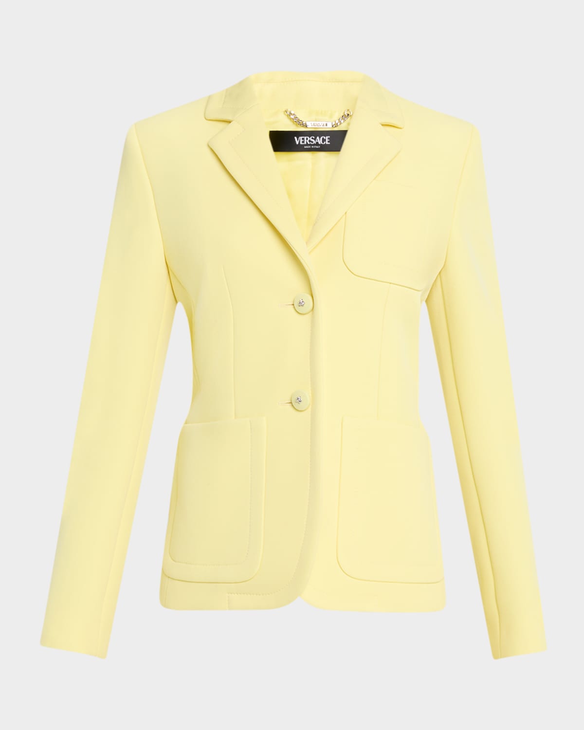 VERSACE GRAIN DE POUDRE SCUBA SINGLE-BREASTED JACKET