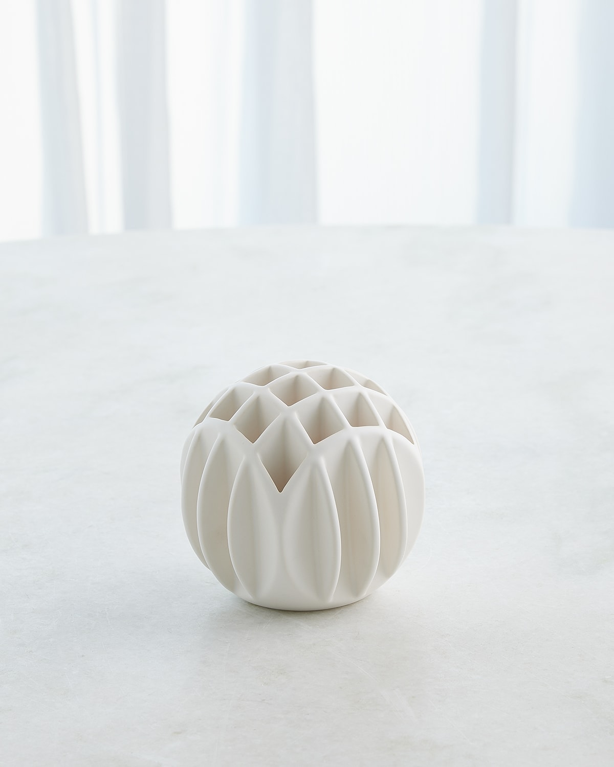 Global Views Bub Ball Small Vase In White