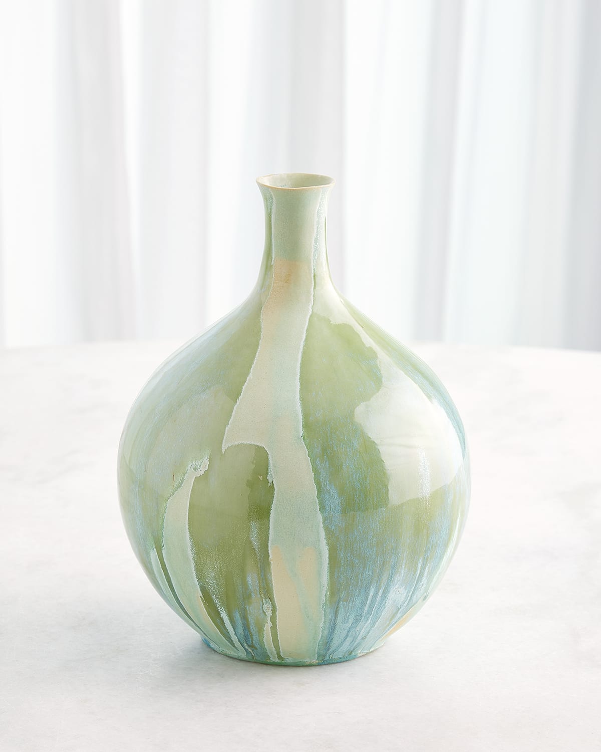 Global Views Magma Bottle, Large In Green