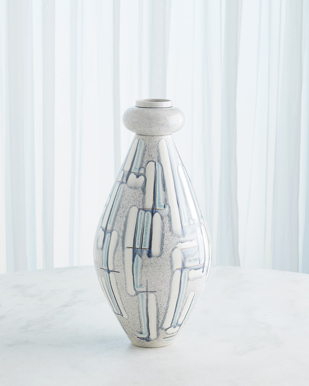 Global Views Bobbin Vase, Medium 22" In Grey