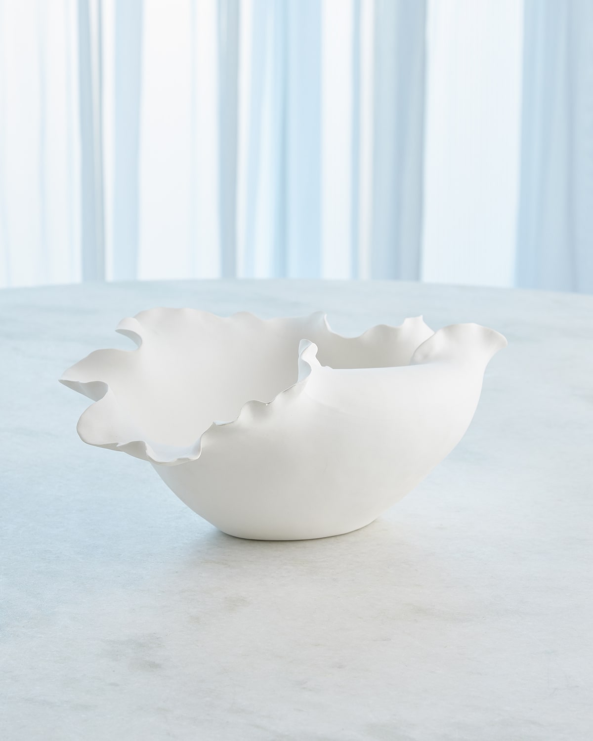Global Views Anemone Bowl, 7" In White