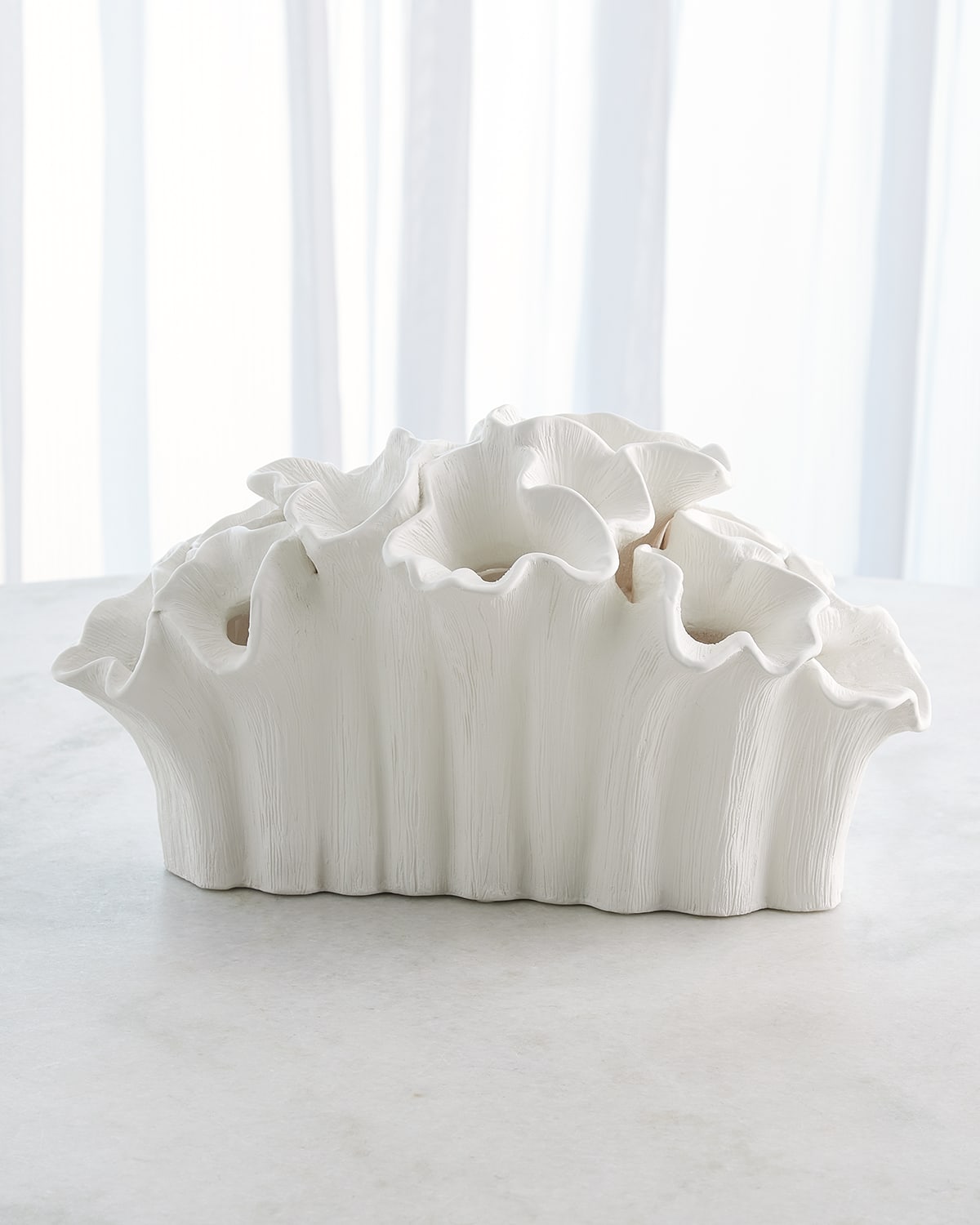 Global Views Flora Coral Bouquet, Large In White