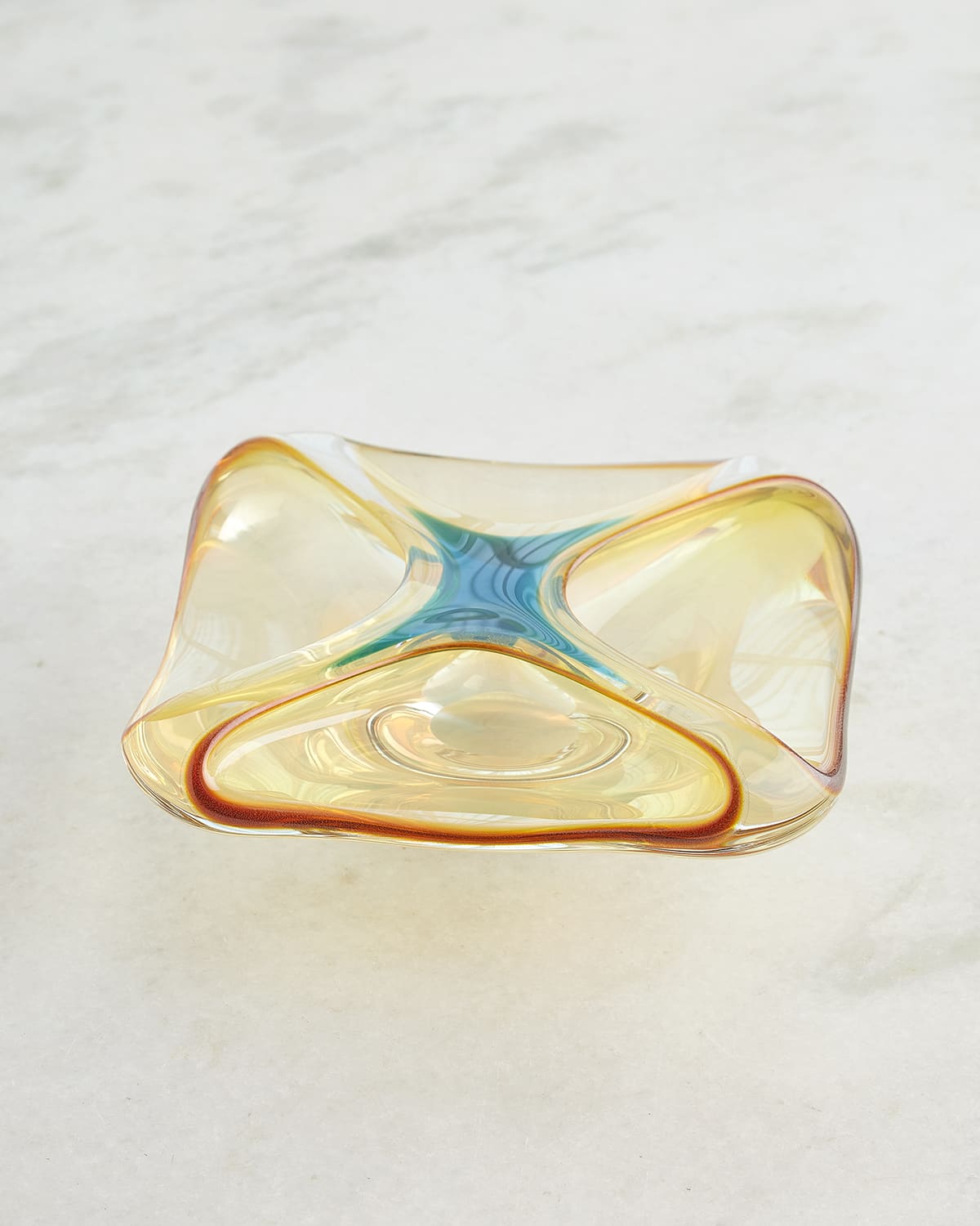 Global Views 4 Cell Vessel, 3" In Gold/blue