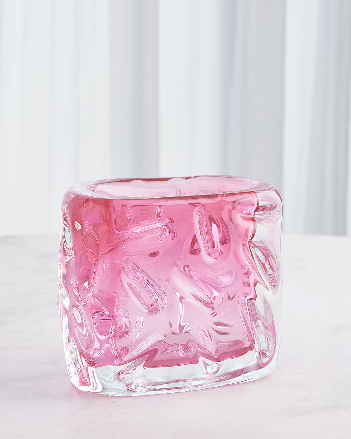 Global Views Storm Vase, Small 6" In Pink