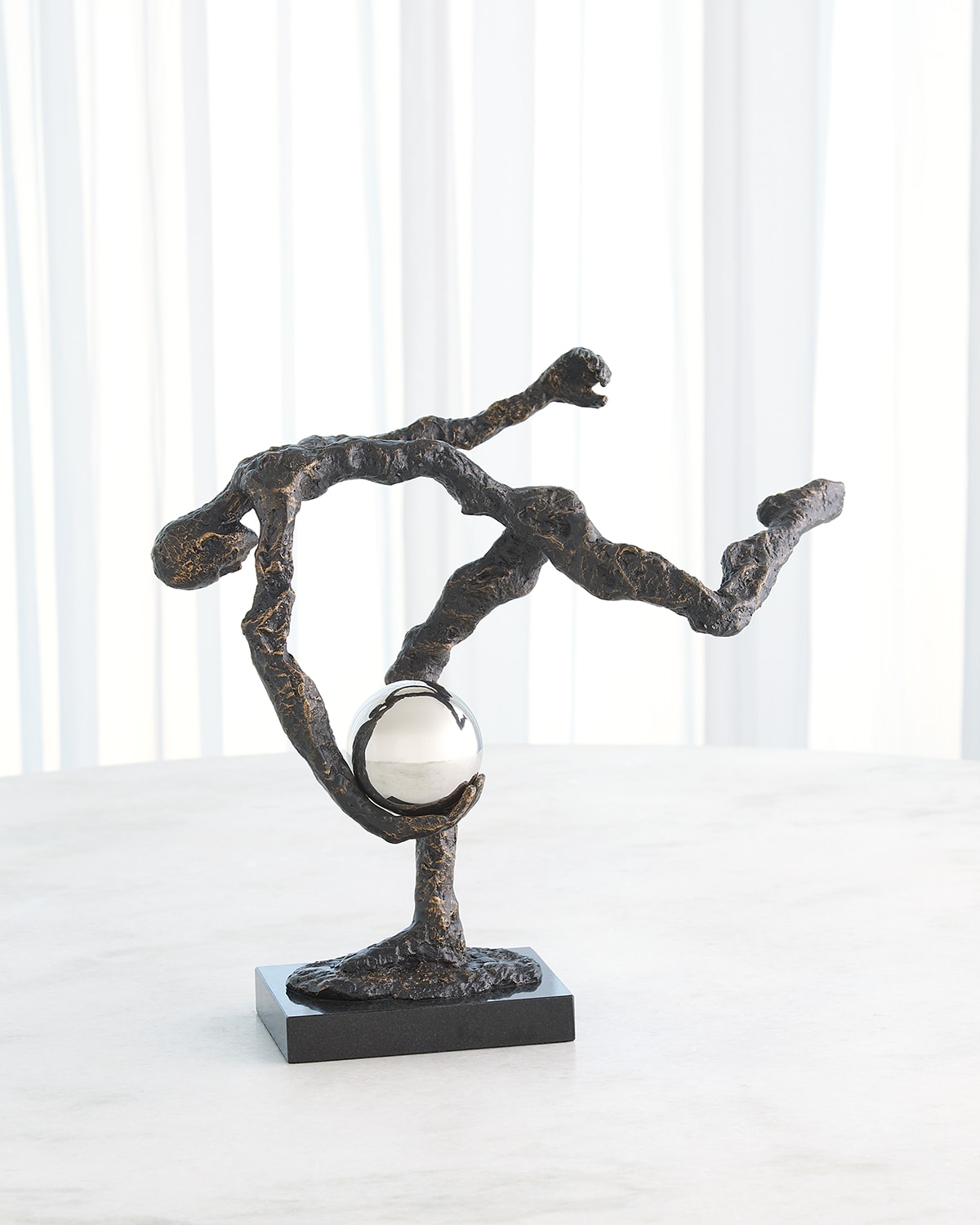 Global Views Tripped Up Sculpture In Silver