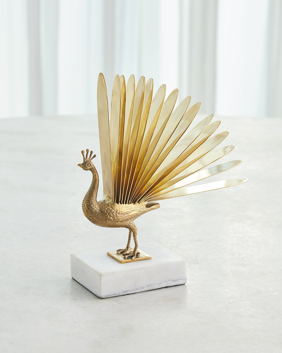 Global Views Persian Bird Sculpture In Gold