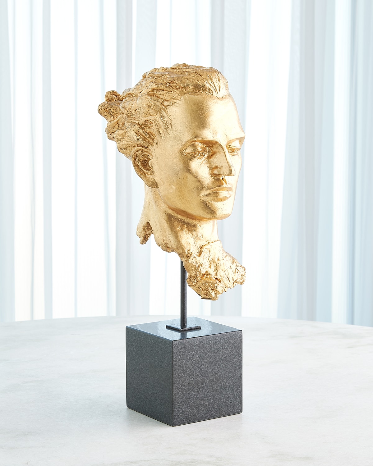 Global Views Gilded Portrait Sculpture In Gold