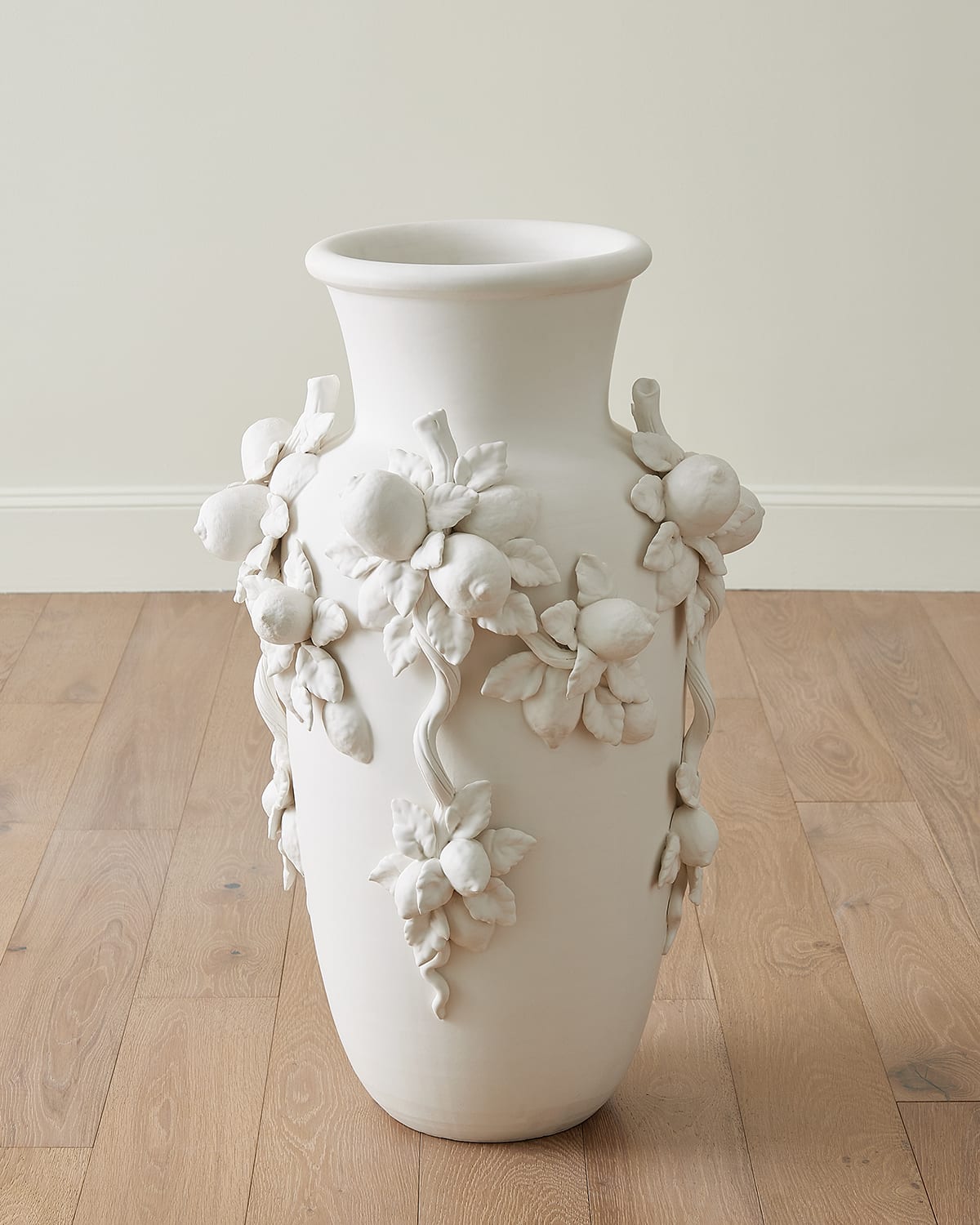 Global Views Large Lemon Urn In White