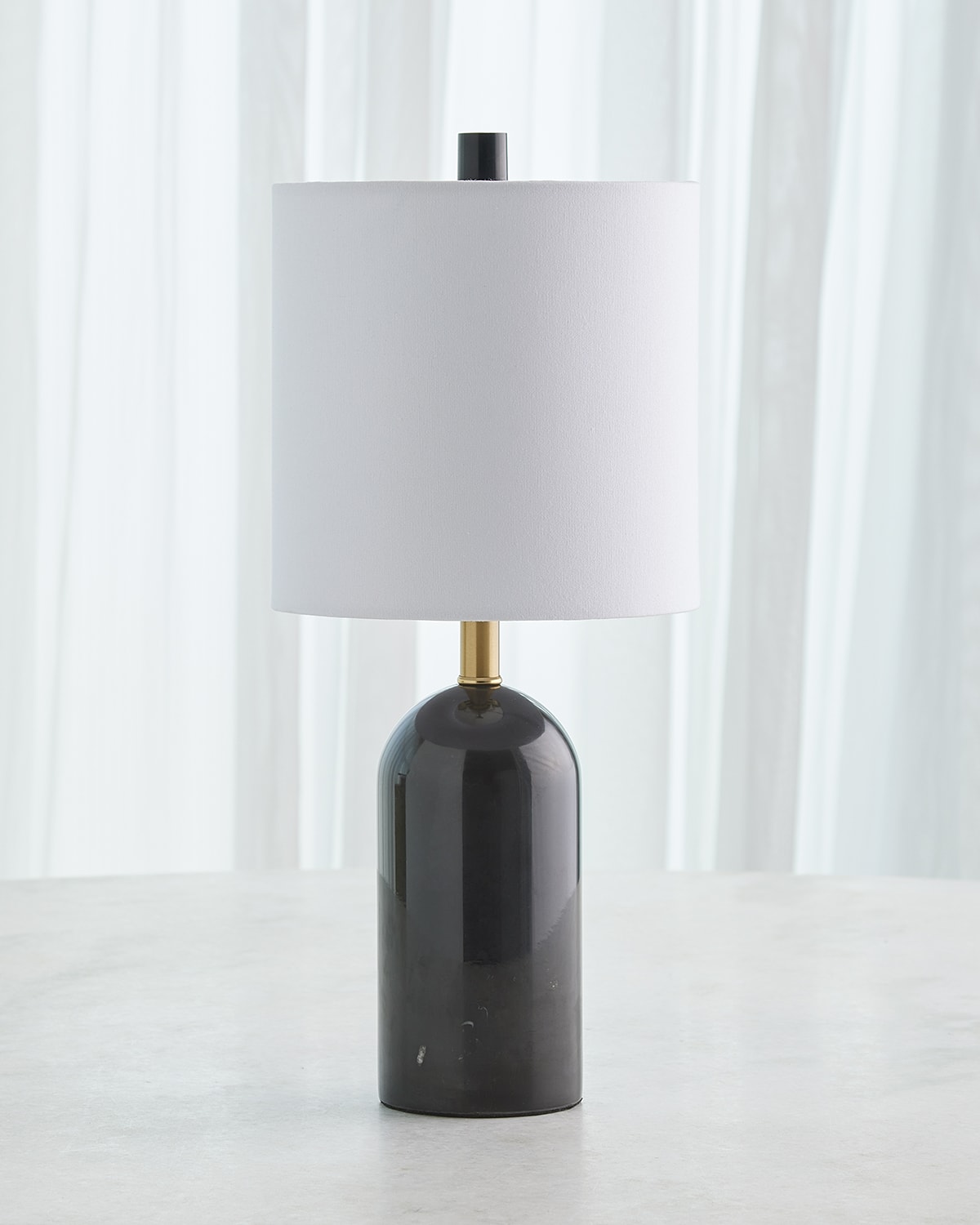 Global Views Callanish Small Marble Lamp In Black