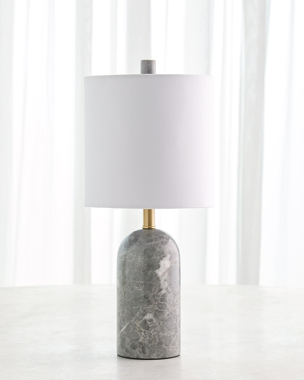Global Views Callanish Small Marble Lamp In Grey
