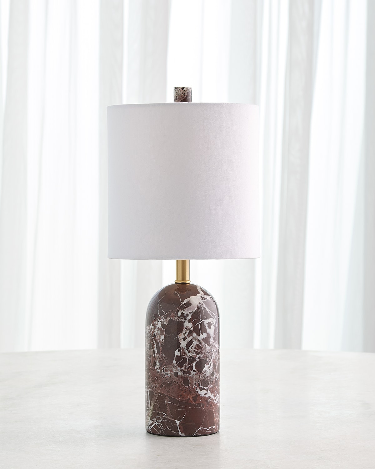Global Views Callanish Small Marble Lamp In Red