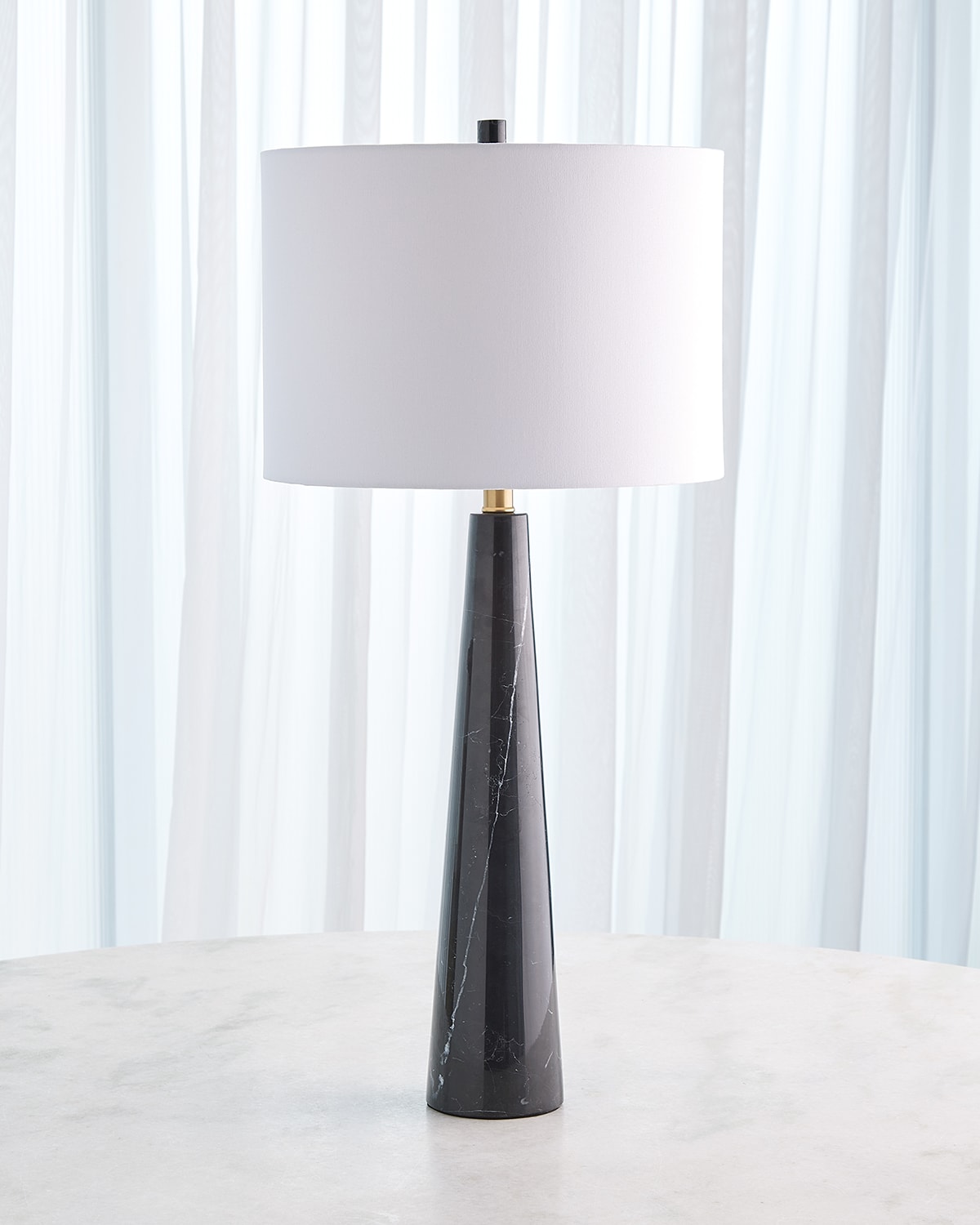 Global Views Pinnacle Marble Table Lamp In Black