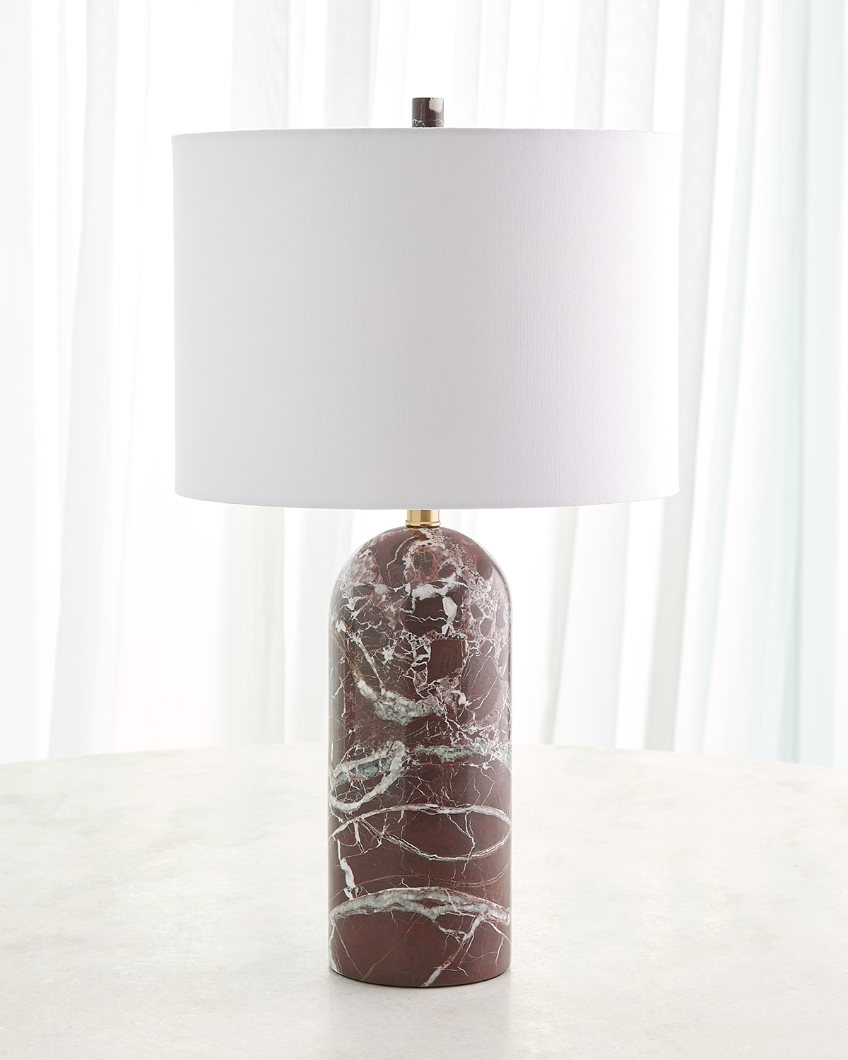 Global Views Callanish Marble Table Lamp, Large In Red