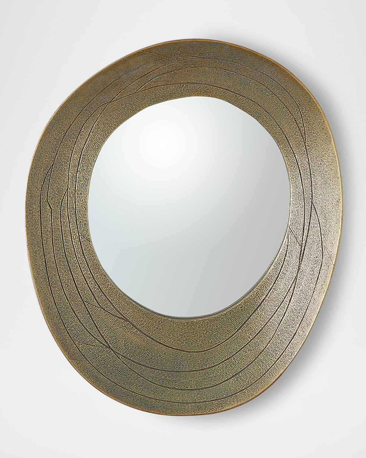 Global Views Saturn Large Wall Mirror In Gold