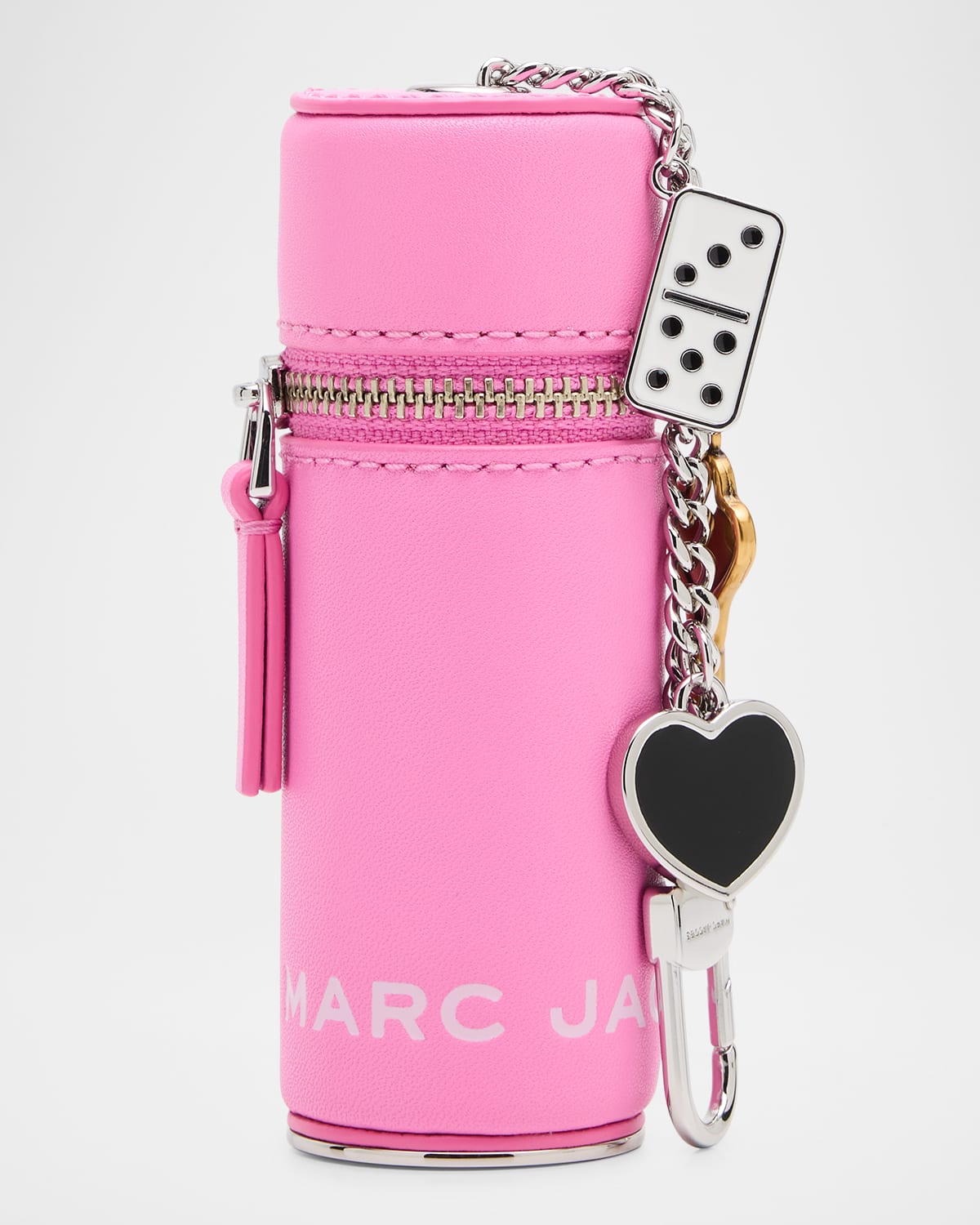 Marc Jacobs Womens Bow Pink The Lipstick Case Leather Charm