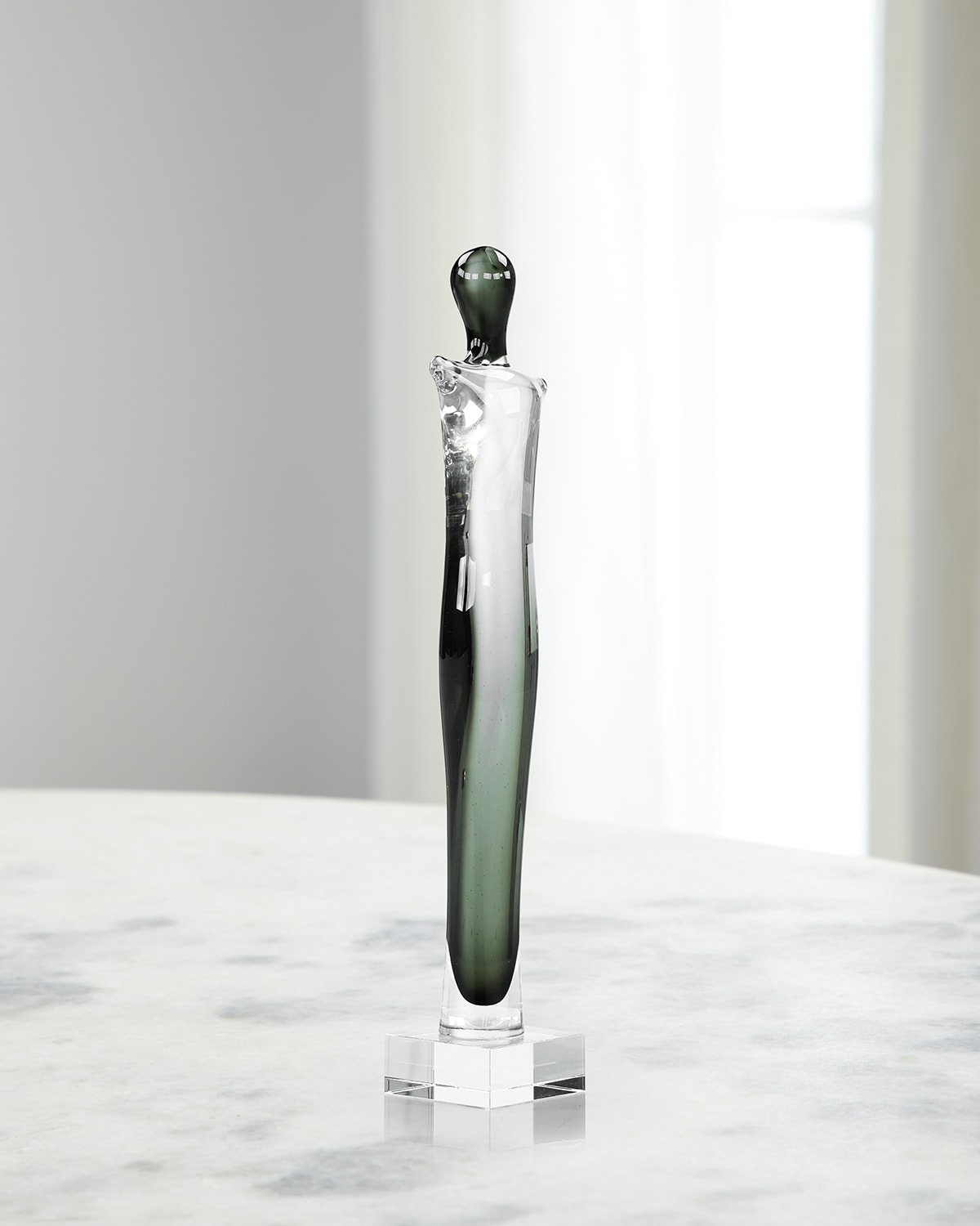 John-richard Collection Glass Silhouette Sculpture, Medium In Green