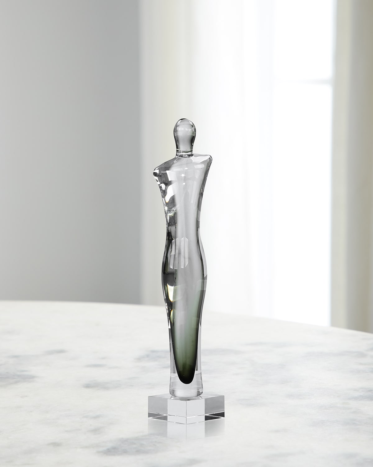 John-richard Collection Glass Silhouette Sculpture, Small In Gray