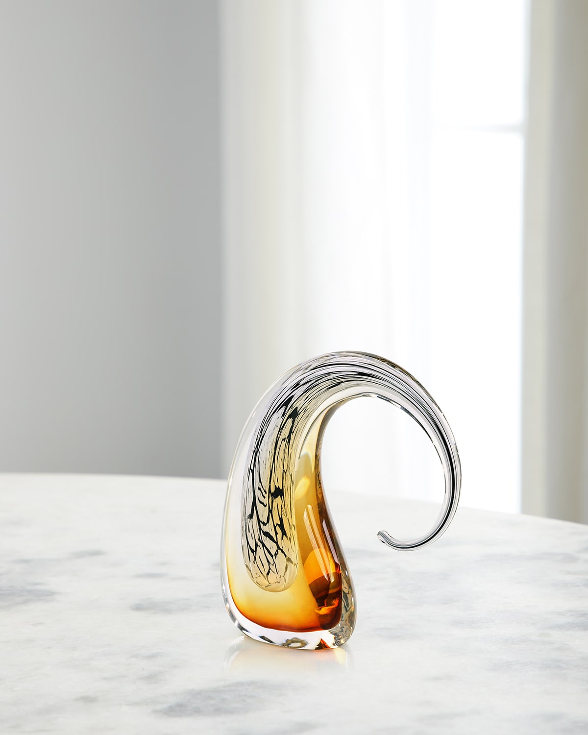 John-richard Collection Wisp Of Glass Sculpture, Small In Yellow