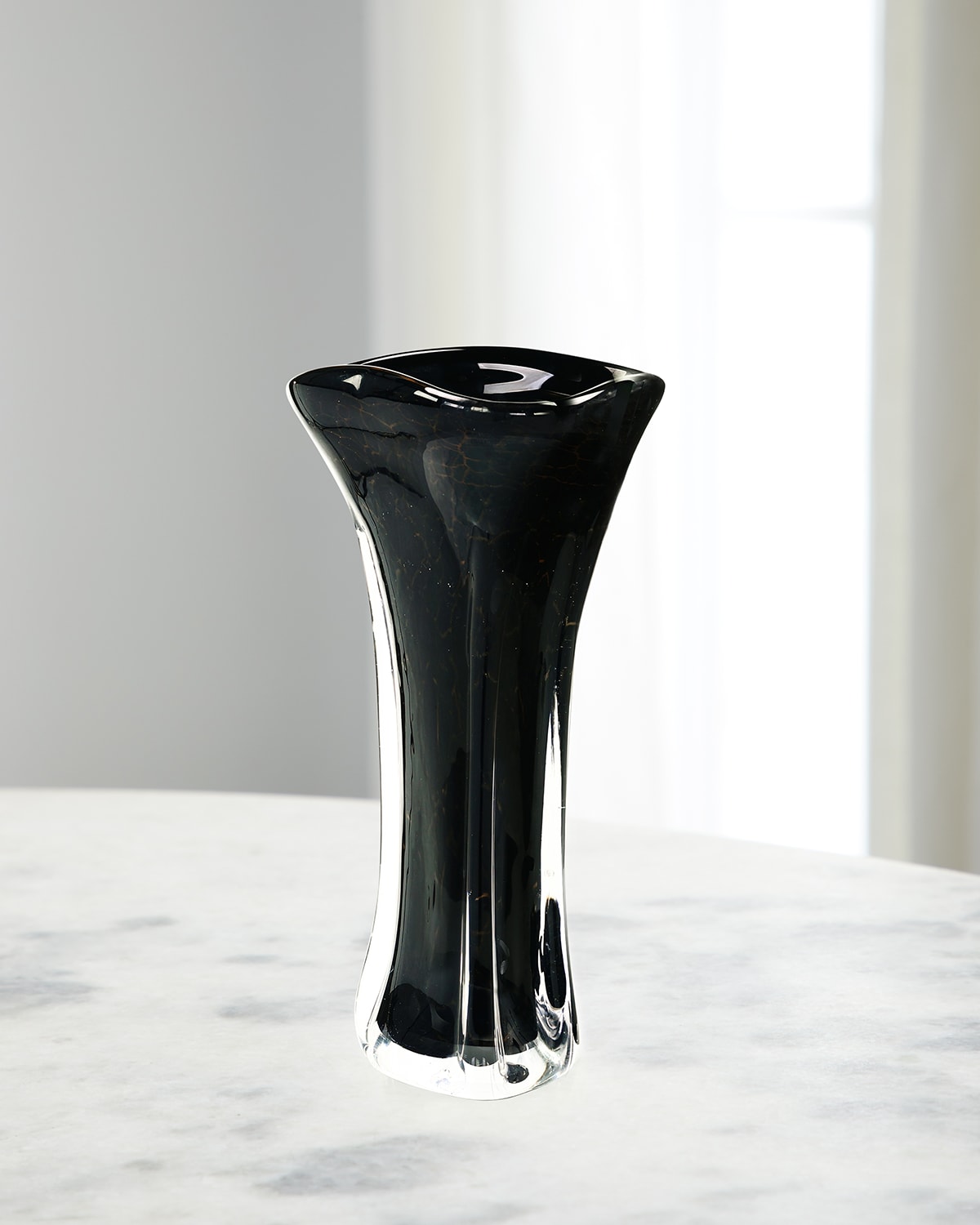 John-richard Collection Abyss Large Vase In Black