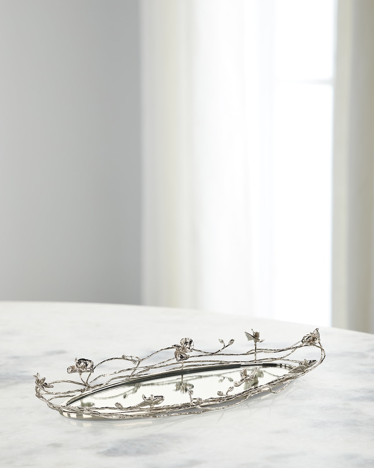 John-richard Collection Orchids In Bloom Tray In Gray
